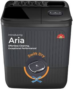 Lloyd 7 kg Semi Automatic Top Load Washing Machine Black, Grey