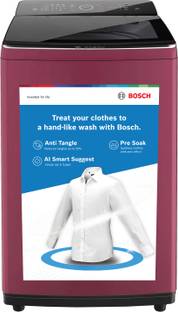 BOSCH 8 kg Fully Automatic Top Load Washing Machine Black, Maroon