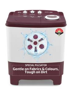 Voltas Beko 6.5 kg Semi Automatic Top Load Washing Machine Maroon, White