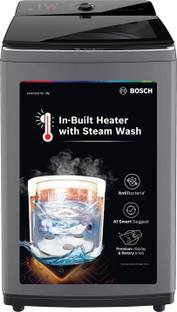 BOSCH 8 kg Fully Automatic Top Load Washing Machine with In-built Heater Black, Grey