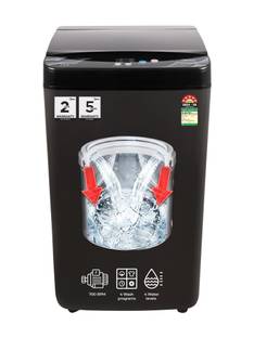 Midea 7.5 kg Fully Automatic Top Load Washing Machine Black