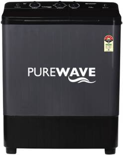 Sharp 7 kg Semi Automatic Top Load Washing Machine Grey, Black