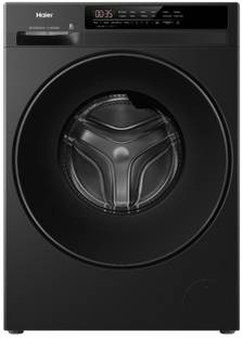 Haier 8 kg Fully Automatic Front Load Washing Machine with In-built Heater Black