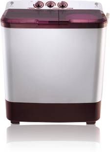 MarQ by Flipkart 6.5 kg Semi Automatic Top Load Washing Machine White, Maroon