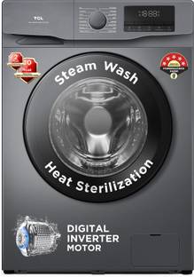 TCL 7.5 kg Digital Inverter Motor| 1400 RPM | Fully Automatic Front Load Washing Machine with In-built Heater Grey