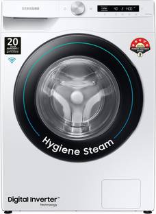SAMSUNG 8 kg with Steam ,Wi-Fi Enabled Fully Automatic Front Load Washing Machine Black, White