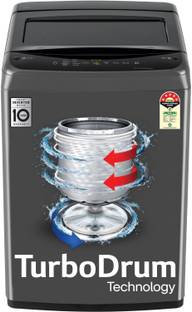 LG 7 kg 5 Star, Smart Inverter Technology, TurboDrum, Smart Diagnosis with Soft Closing Door Fully Automatic Top Load Washing Machine Black