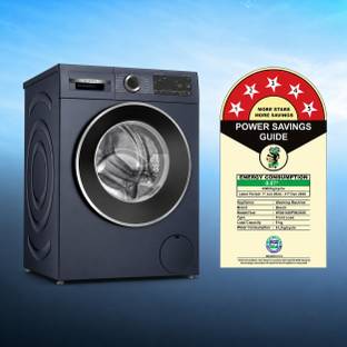 BOSCH 9 kg Fully Automatic Front Load Washing Machine with In-built Heater Black