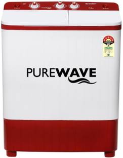 Sharp 7 kg Semi Automatic Top Load Washing Machine Red, White