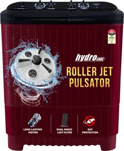 ONIDA 8.5 kg 5 Star With Power Dry Technology Semi Automatic Top Load Washing Machine Maroon, Black