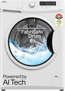 Godrej 6.5 kg AI Powered, FabriSafe Drum, Eco Wash Fully Automatic Front Load Washing Machine White