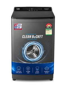 VW 8 kg Fully Automatic Top Load Washing Machine Grey