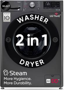 LG 9/5 kg Washer with Dryer AI Direct Drive Technology, Wi-Fi Enabled , Steam reduce germs & allergens...