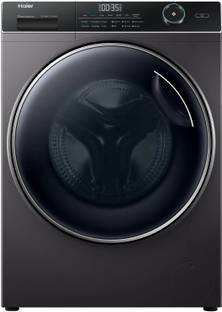 Haier 10.5 kg Fully Automatic Front Load Washing Machine with In-built Heater Black