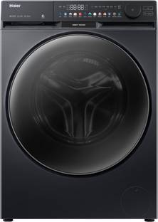 Haier 12 kg Fully Automatic Front Load Washing Machine with In-built Heater Black