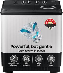 SAMSUNG 10.5 kg Semi Automatic Top Load Washing Machine Grey
