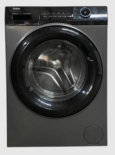 Haier 7 kg Fully Automatic Front Load Washing Machine with In-built Heater Grey, Black