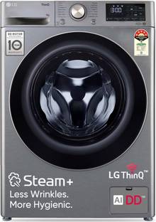 LG 9 kg 5 Star, AI Direct Drive Technology, Wi-Fi Enabled, Steam+ With Wrinkle Care, Intelligent & Convenient Fabric Care, Allergy Care, In-Built Heater Fully Automatic Front Load Washing Machine with In-built Heater Grey