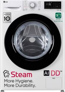 LG 8 kg AI Direct Drive Technology ,Steam Fully Automatic Front Load Washing Machine with In-built Hea...
