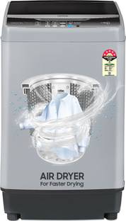 ONIDA 7 kg 5 Star 10 Wash Programs Crystal Drum Fully Automatic Top Load Washing Machine Grey