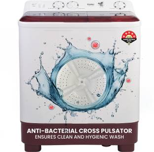 Haier 7 kg Anti Bacterial Vortex Pulsator, 1300 RPM, Spray Function, Wash Programs, Magic Filter, Rat ...