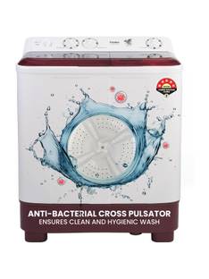 Haier 7 kg Anti Bacterial Vortex Pulsator, 1300 RPM, Spray Function, Wash Programs, Magic Filter, Rat ...