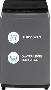 Midea 8 kg Spin Dry Dark Full Metal Body, Soft Closing Lid Fully Automatic Top Load Washing Machine Grey
