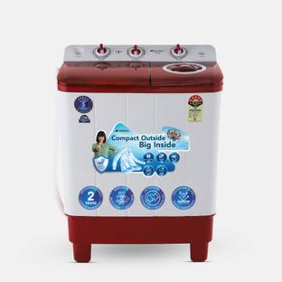 Sansui 7 kg Semi Automatic Top Load Washing Machine Red