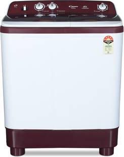 CANDY 8 kg Semi Automatic Top Load Washing Machine Maroon, White