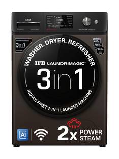 IFB 9/6 kg Washer with Dryer AI Powered, 30 min Steam Refresh Program, 100% Dry Ready-to-Wear Clothes,...