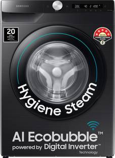 Samsung 7 kg with Steam ,Wi-Fi Enabled Fully Automatic Front Load Washing Machine Black