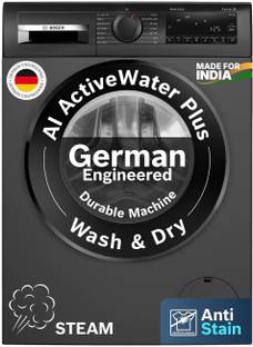 BOSCH 9 kg Fully Automatic Front Load Washing Machine with In-built Heater Grey