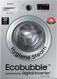 SAMSUNG 6.5 kg with Steam Fully Automatic Front Load Washing Machine with In-built Heater Silver
