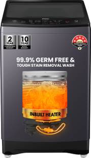 Haier 7.5 kg Fully Automatic Top Load Washing Machine with In-built Heater Black, Grey