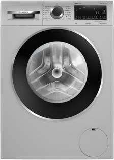 BOSCH 8 kg Fully Automatic Front Load Washing Machine with In-built Heater Silver