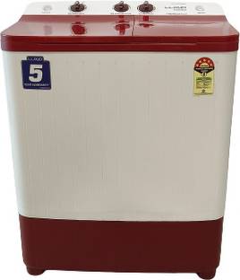 Lloyd 7 kg Semi Automatic Top Load Washing Machine White, Maroon