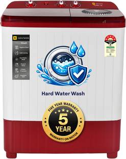 realme TechLife 7 kg Semi Automatic Top Load Washing Machine Maroon, White