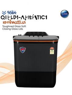 Lloyd 8 kg Semi Automatic Top Load Washing Machine Grey, Orange
