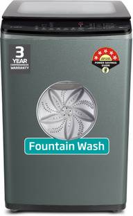 Voltas Beko by A Tata Product 8 kg Eco Wash and Fountain Wash Fully Automatic Top Load Washing Machine Black, Grey