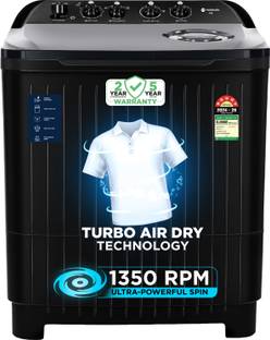MOTOROLA 9 kg Semi Automatic Top Load Washing Machine Black