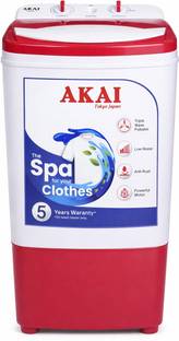 Akai 8 kg Washer only White, Maroon