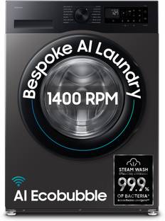 Samsung 12 kg 5 Star, AI Ecobubble, Super Speed, Wi-Fi, Hygiene Steam, Digital Inverter Motor Fully Au...