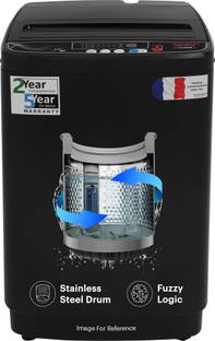 Thomson 8 kg PureWash with Stainless Steel Drum, Magic Filter and Multiple Wash Programs Fully Automatic Top Load Washing Machine Grey