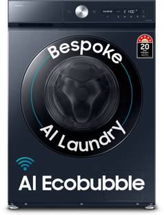 SAMSUNG 12 kg Fully Automatic Front Load Washing Machine with In-built Heater Black, Blue