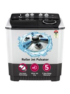 LG Electronics 9.5 kg Semi Automatic Top Load Washing Machine Grey, White