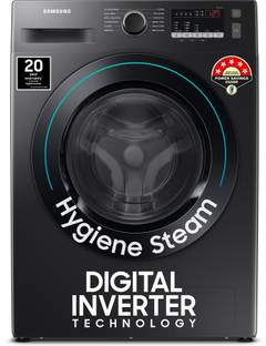 Samsung 9 kg 5 Star, Hygiene Steam Fully Automatic Front Load Washing Machine with In-built Heater Black