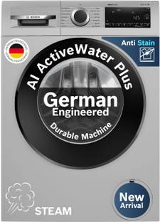 BOSCH 9 kg Fully Automatic Front Load Washing Machine with In-built Heater Silver