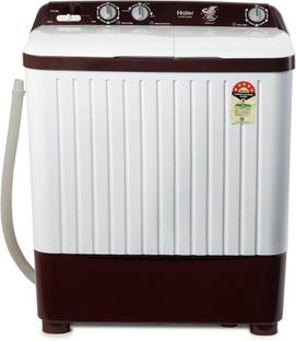 Haier 6.5 kg Semi Automatic Top Load Washing Machine White, Maroon