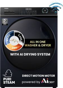 Haier 11 kg 11/7 Kg 5 Star with AI Smart Wash, PuriSteam, i-Refresh, 525 mm Super Drum, Direct Motion ...