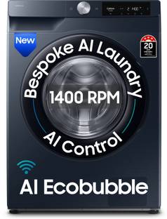 SAMSUNG 9 kg 5 Star, AI Control, AI Ecobubble, Super Speed, Wi-Fi, Hygiene Steam, Digital Inverter Mot...